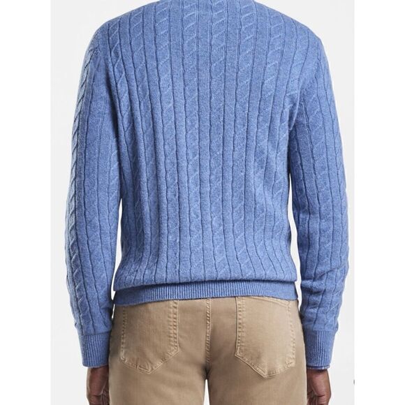 Peter Millar  Baby Wool / Cashmere Cable Quarter-Zip Sweater Size XL NWT - Picture 3 of 12